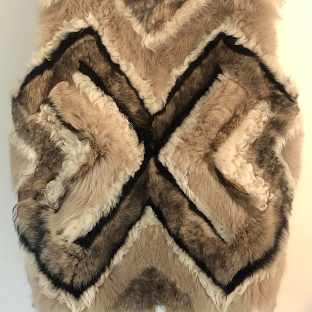 NWT! $6500 Ralph Lauren Purple Label Collection Shearling Fur Vest, Sz Large